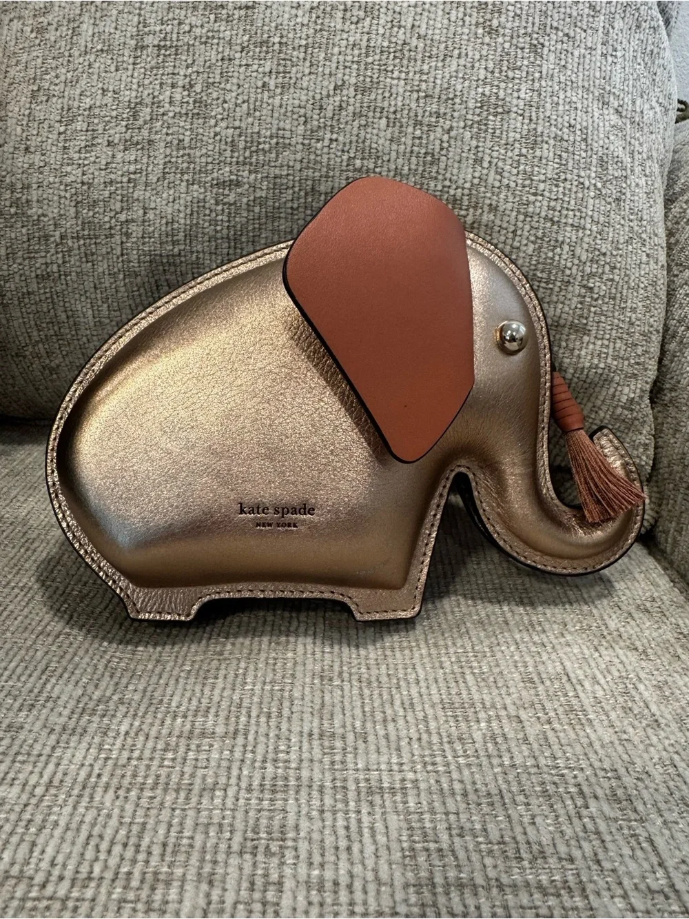 Kate Spade Gold Mini Elephant Purse